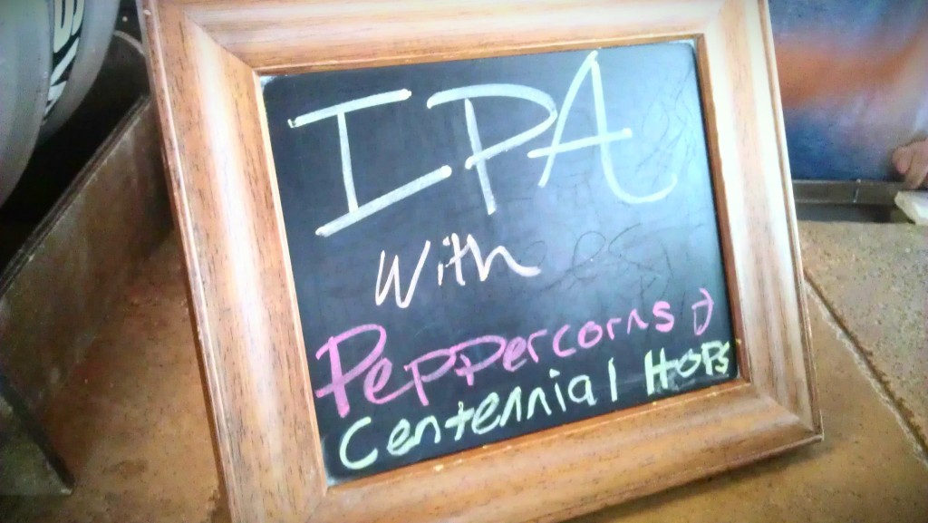 SweetWater IPA cask with peppercorn and centennial hops